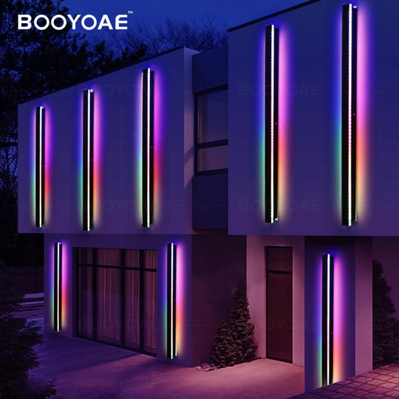 "Tuya Smart RGB Wall Light: Outdoor Waterproof Party & Porch Ambient Lamp with Remote Control"