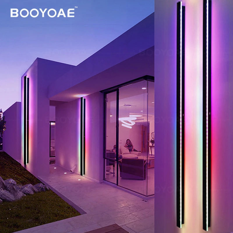 "Tuya Smart RGB Wall Light: Outdoor Waterproof Party & Porch Ambient Lamp with Remote Control"