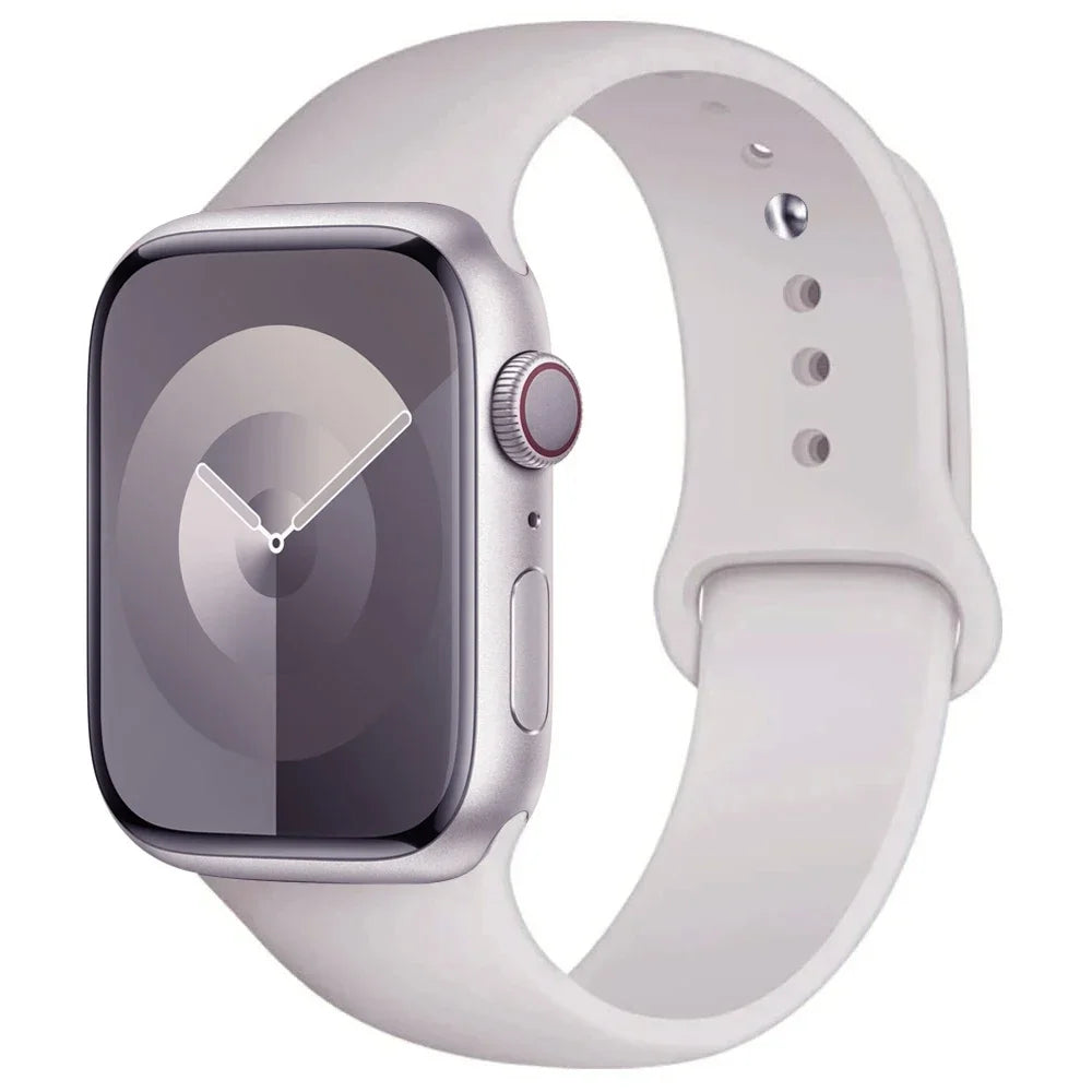 Apple Watch Silicone Sport Band – All Sizes Compatible (38–49mm)