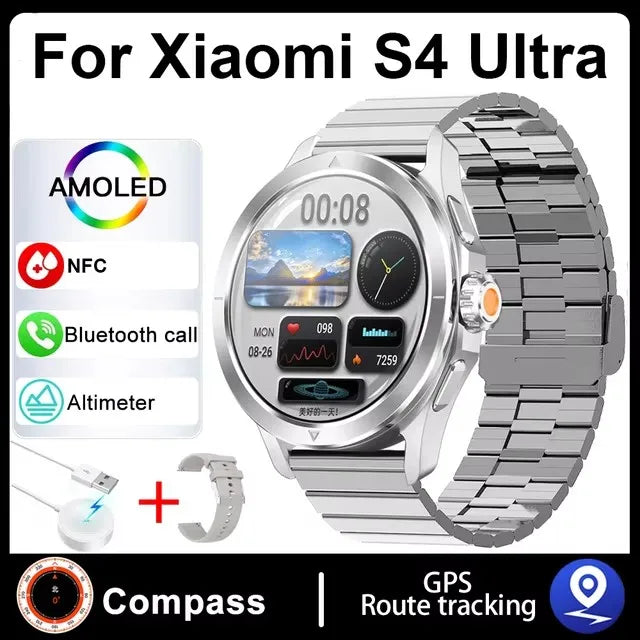 ⌚ Xiaomi S4 Ultra Smart Watch – AMOLED Display, GPS, NFC, Bluetooth Calling & Fitness Tracker