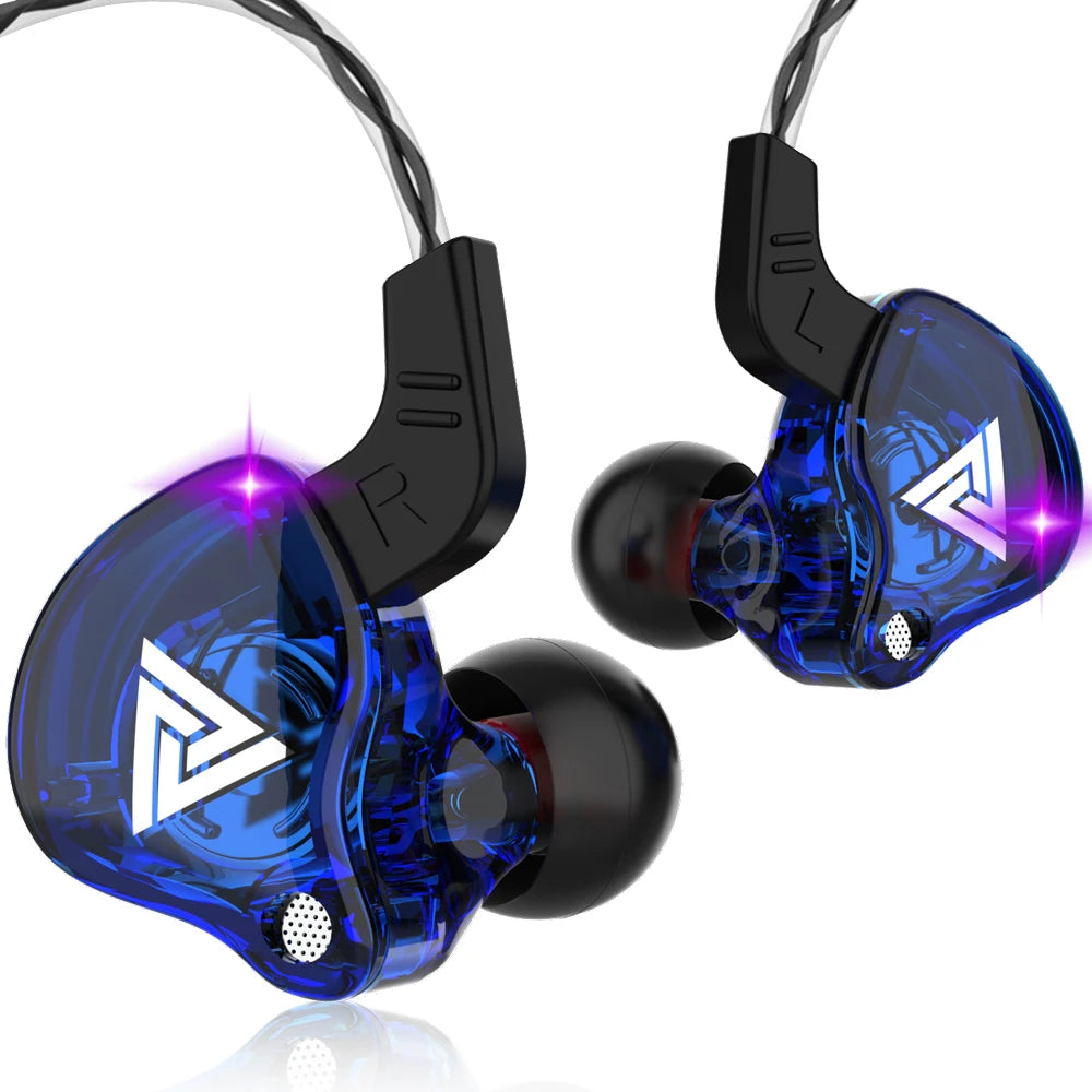 QKZ AK6 HiFi Wired Earphones – Bass Stereo, Noise Reduction, In-Ear with Mic