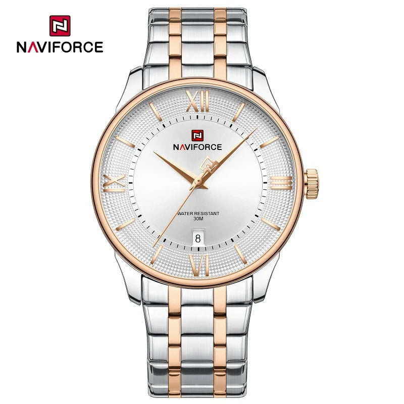 NAVIFORCE NF9272S Luxury Men's Watch: Minimalist Chronograph with Stainless Steel Strap"