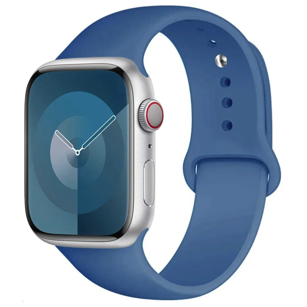 Apple Watch Silicone Sport Band – All Sizes Compatible (38–49mm)