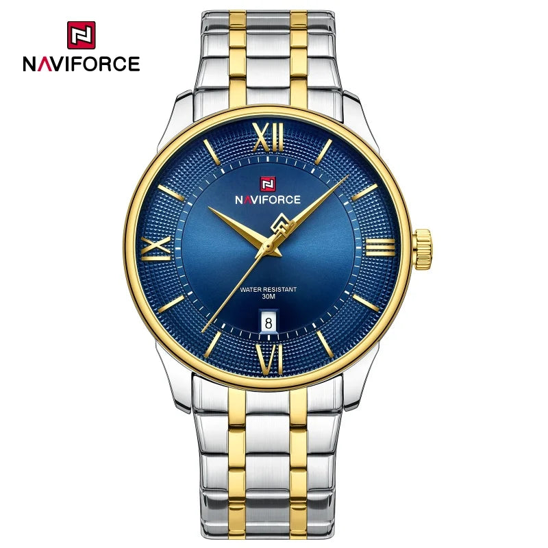NAVIFORCE NF9272S Luxury Men's Watch: Minimalist Chronograph with Stainless Steel Strap"