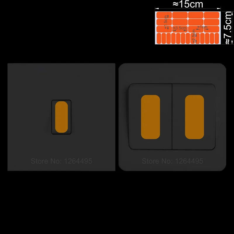 "Glow-in-the-Dark Switch Label Stickers: Luminous Night Decor & DIY Indicating Strips"