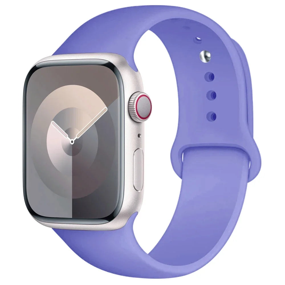 Apple Watch Silicone Sport Band – All Sizes Compatible (38–49mm)