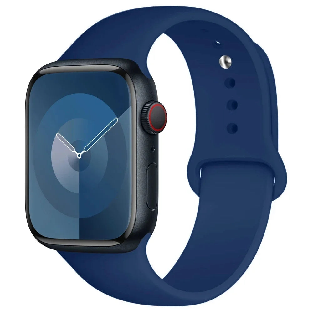 Apple Watch Silicone Sport Band – All Sizes Compatible (38–49mm)