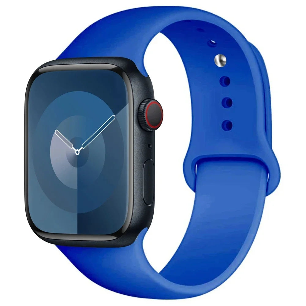 Apple Watch Silicone Sport Band – All Sizes Compatible (38–49mm)