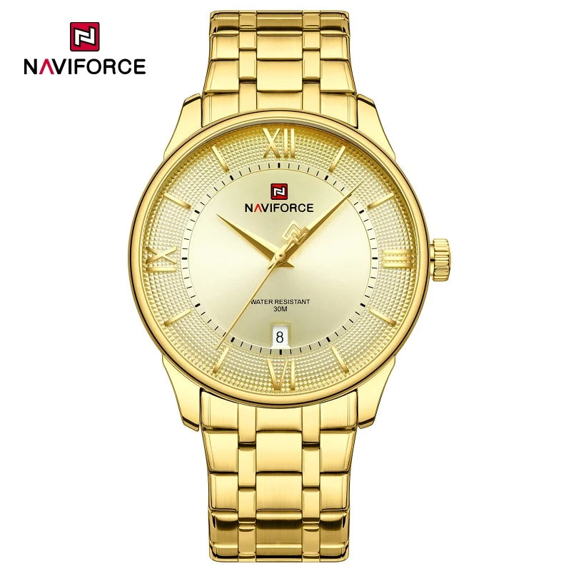 NAVIFORCE NF9272S Luxury Men's Watch: Minimalist Chronograph with Stainless Steel Strap"