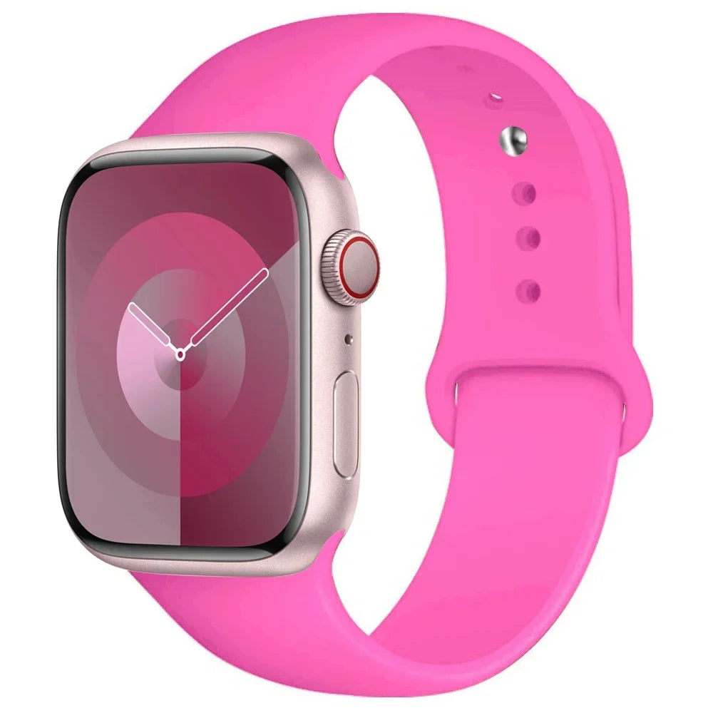 Apple Watch Silicone Sport Band – All Sizes Compatible (38–49mm)