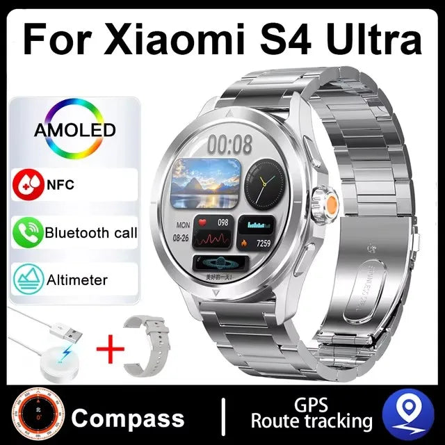 ⌚ Xiaomi S4 Ultra Smart Watch – AMOLED Display, GPS, NFC, Bluetooth Calling & Fitness Tracker