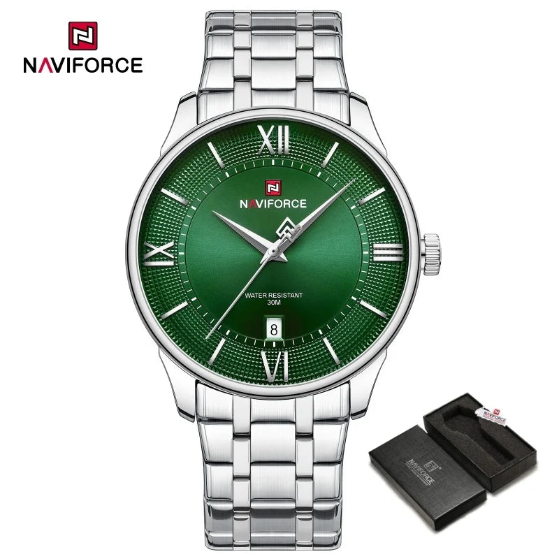 NAVIFORCE NF9272S Luxury Men's Watch: Minimalist Chronograph with Stainless Steel Strap"