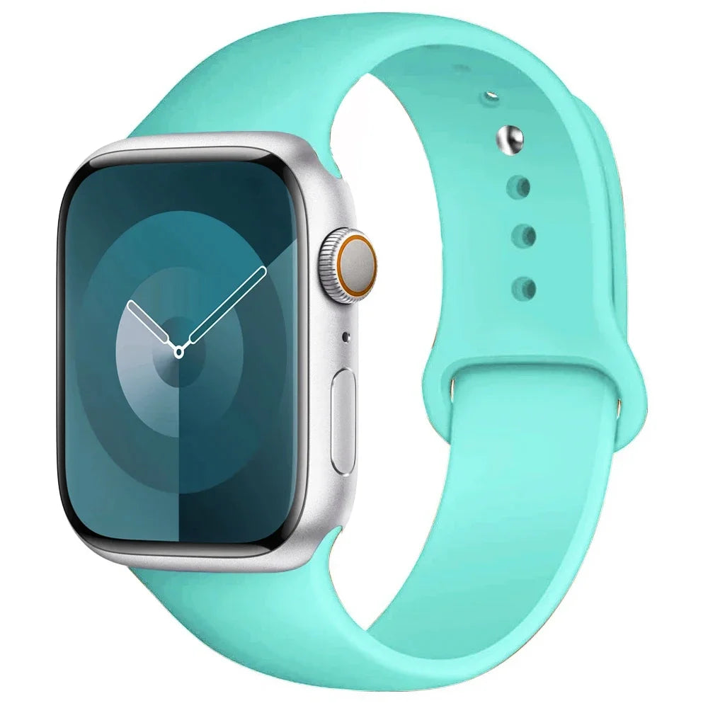 Apple Watch Silicone Sport Band – All Sizes Compatible (38–49mm)