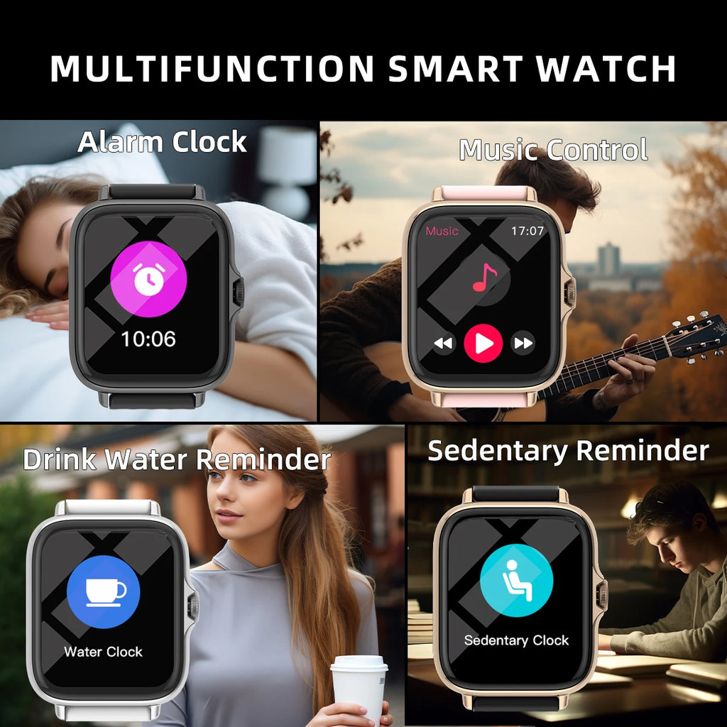 ⌚ Smart Watch 1.83” Waterproof – Answer Calls, Message Notifications, Sleep Tracking & Fitness Pedometer for iOS & Android