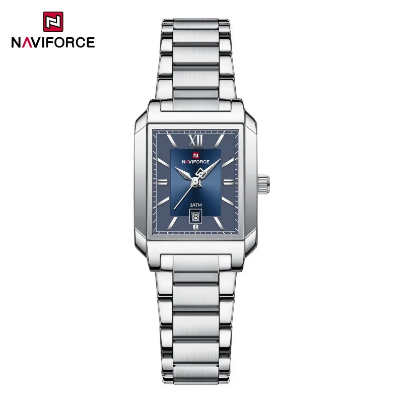 NAVIFORCE Classic Women's Watch: Elegant Stainless Steel Strap with Date Display"