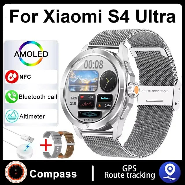 ⌚ Xiaomi S4 Ultra Smart Watch – AMOLED Display, GPS, NFC, Bluetooth Calling & Fitness Tracker