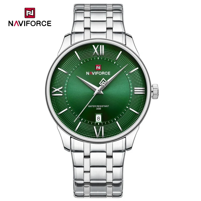 NAVIFORCE NF9272S Luxury Men's Watch: Minimalist Chronograph with Stainless Steel Strap"