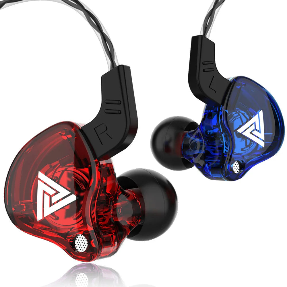 QKZ AK6 HiFi Wired Earphones – Bass Stereo, Noise Reduction, In-Ear with Mic
