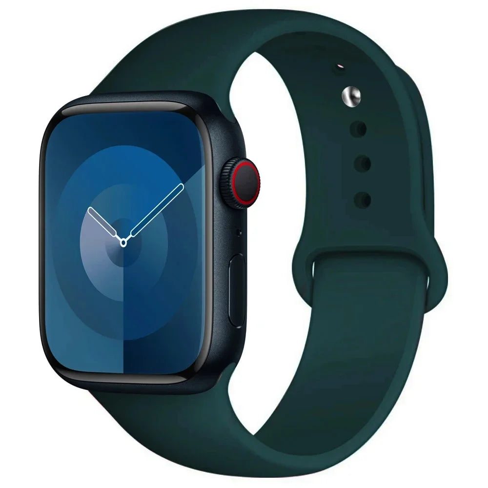 Apple Watch Silicone Sport Band – All Sizes Compatible (38–49mm)