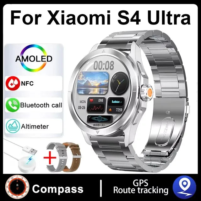 ⌚ Xiaomi S4 Ultra Smart Watch – AMOLED Display, GPS, NFC, Bluetooth Calling & Fitness Tracker