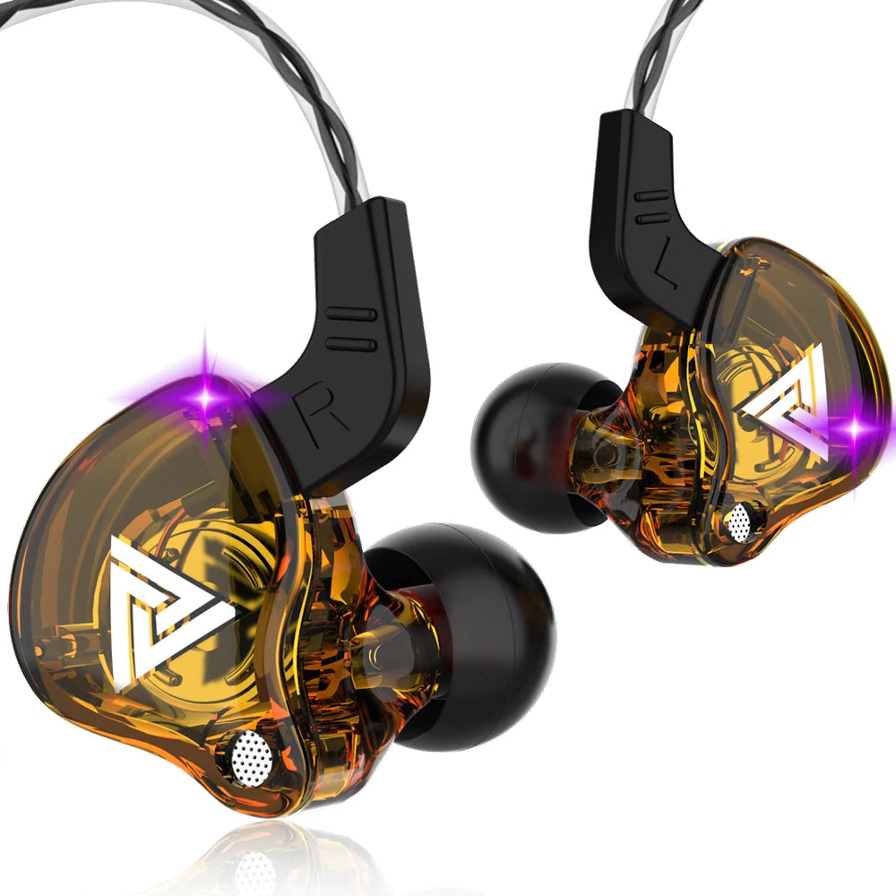 QKZ AK6 HiFi Wired Earphones – Bass Stereo, Noise Reduction, In-Ear with Mic