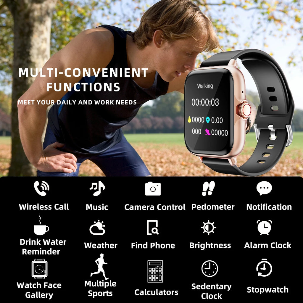 ⌚ Smart Watch 1.83” Waterproof – Answer Calls, Message Notifications, Sleep Tracking & Fitness Pedometer for iOS & Android