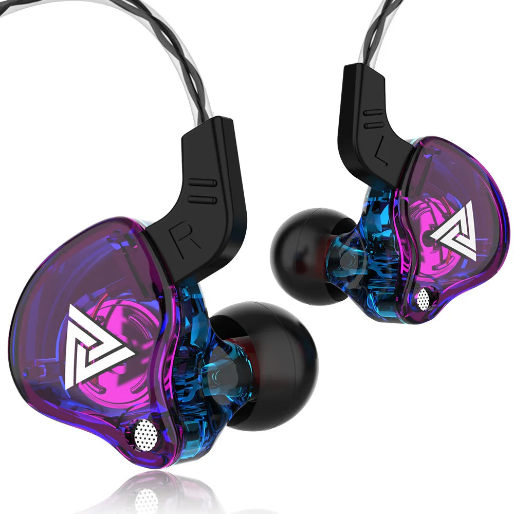 QKZ AK6 HiFi Wired Earphones – Bass Stereo, Noise Reduction, In-Ear with Mic