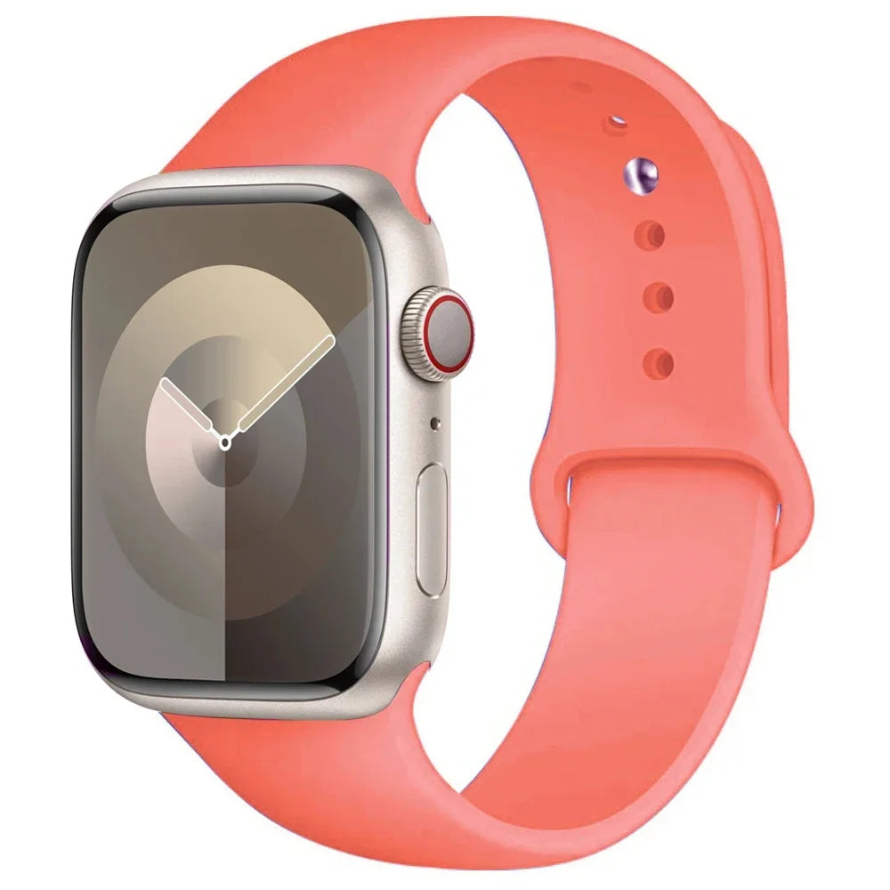 Apple Watch Silicone Sport Band – All Sizes Compatible (38–49mm)