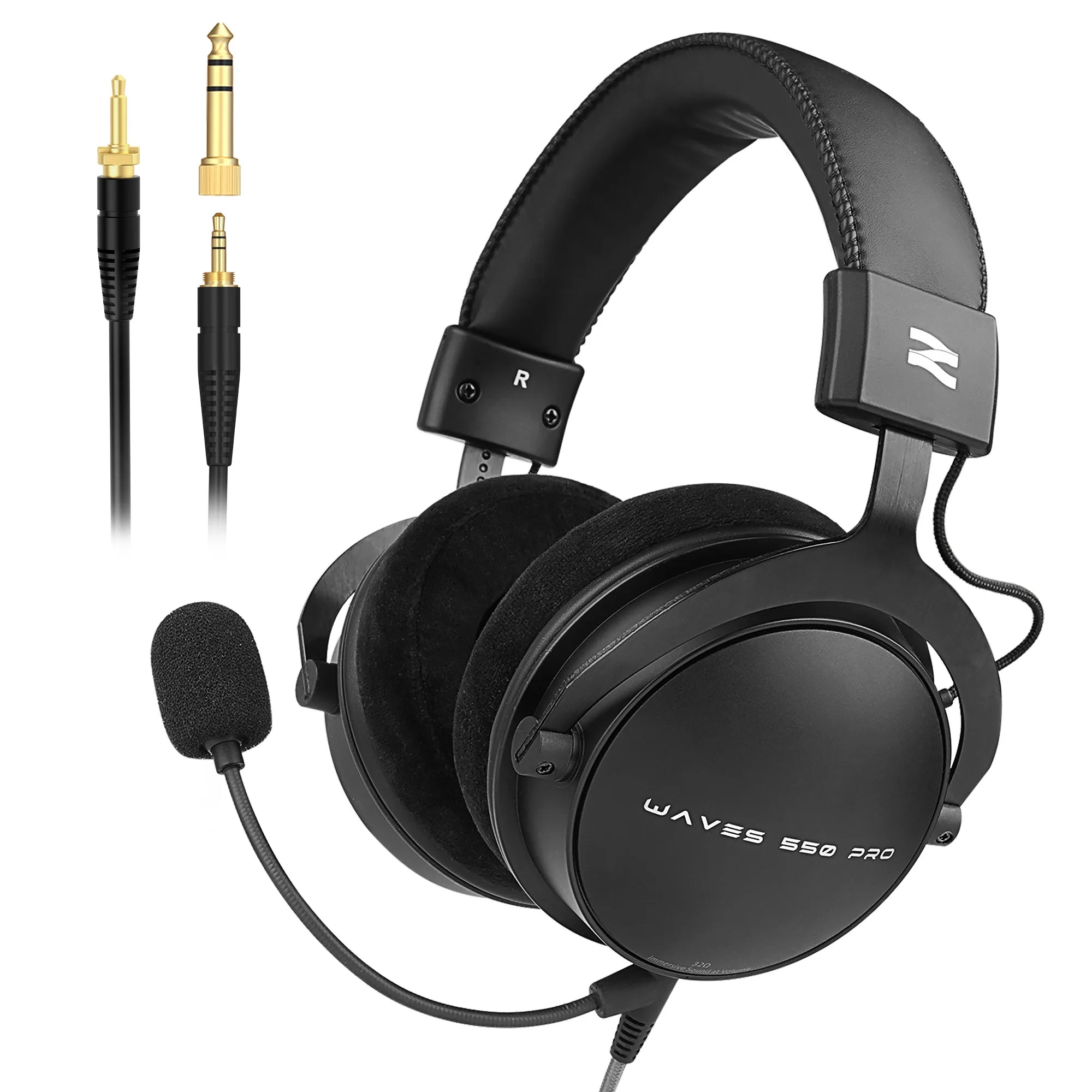 TALOMEN W550X Professional Studio Headphones – Over-Ear DJ Monitor Stereo Headphones with Detachable Cable