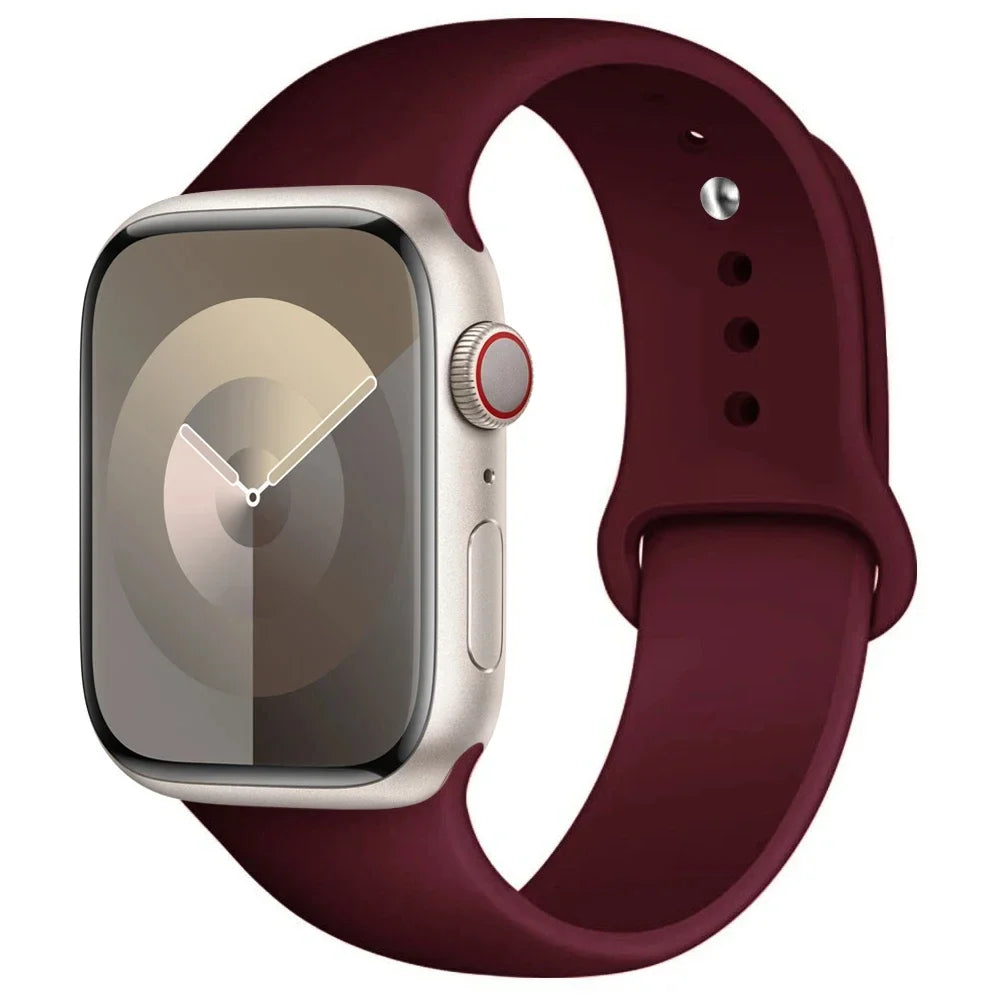 Apple Watch Silicone Sport Band – All Sizes Compatible (38–49mm)
