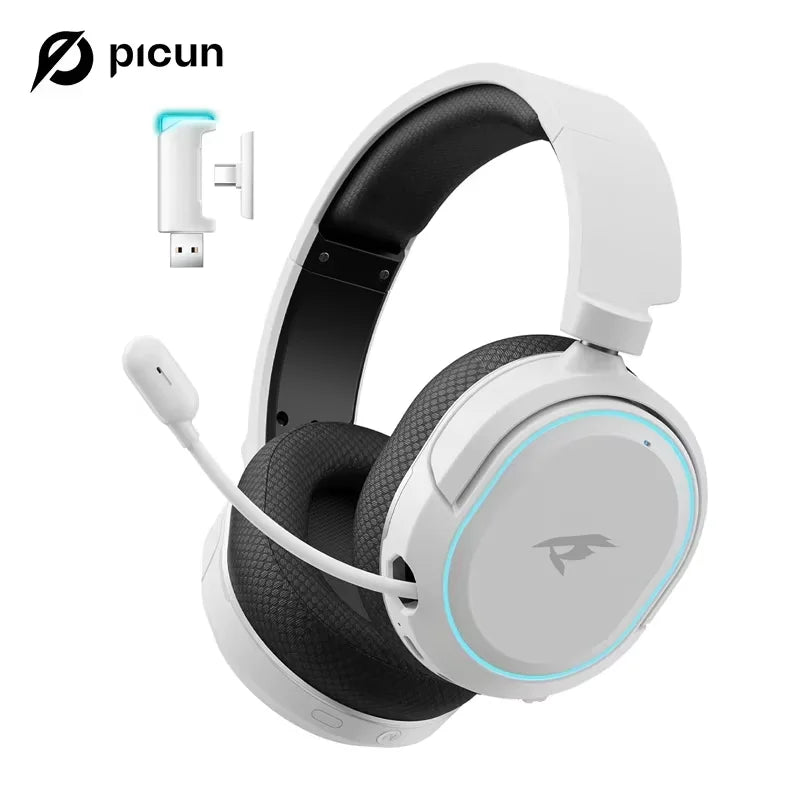 Picun G2 Gaming Headset – Wireless 2.4GHz, 7.1 Surround, Low Latency & ENC Mic
