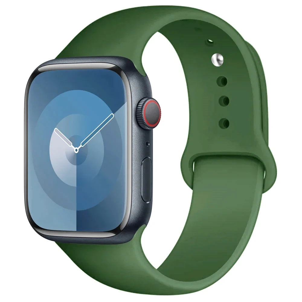 Apple Watch Silicone Sport Band – All Sizes Compatible (38–49mm)