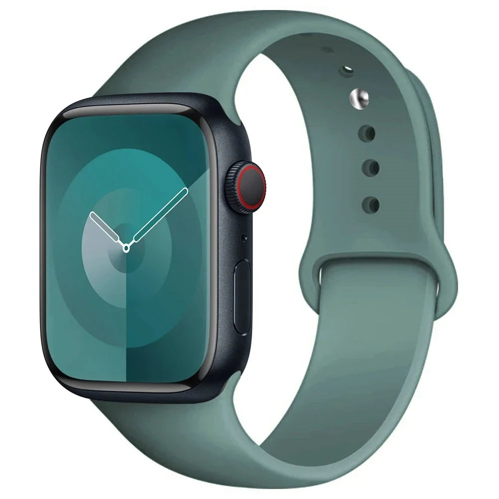 Apple Watch Silicone Sport Band – All Sizes Compatible (38–49mm)