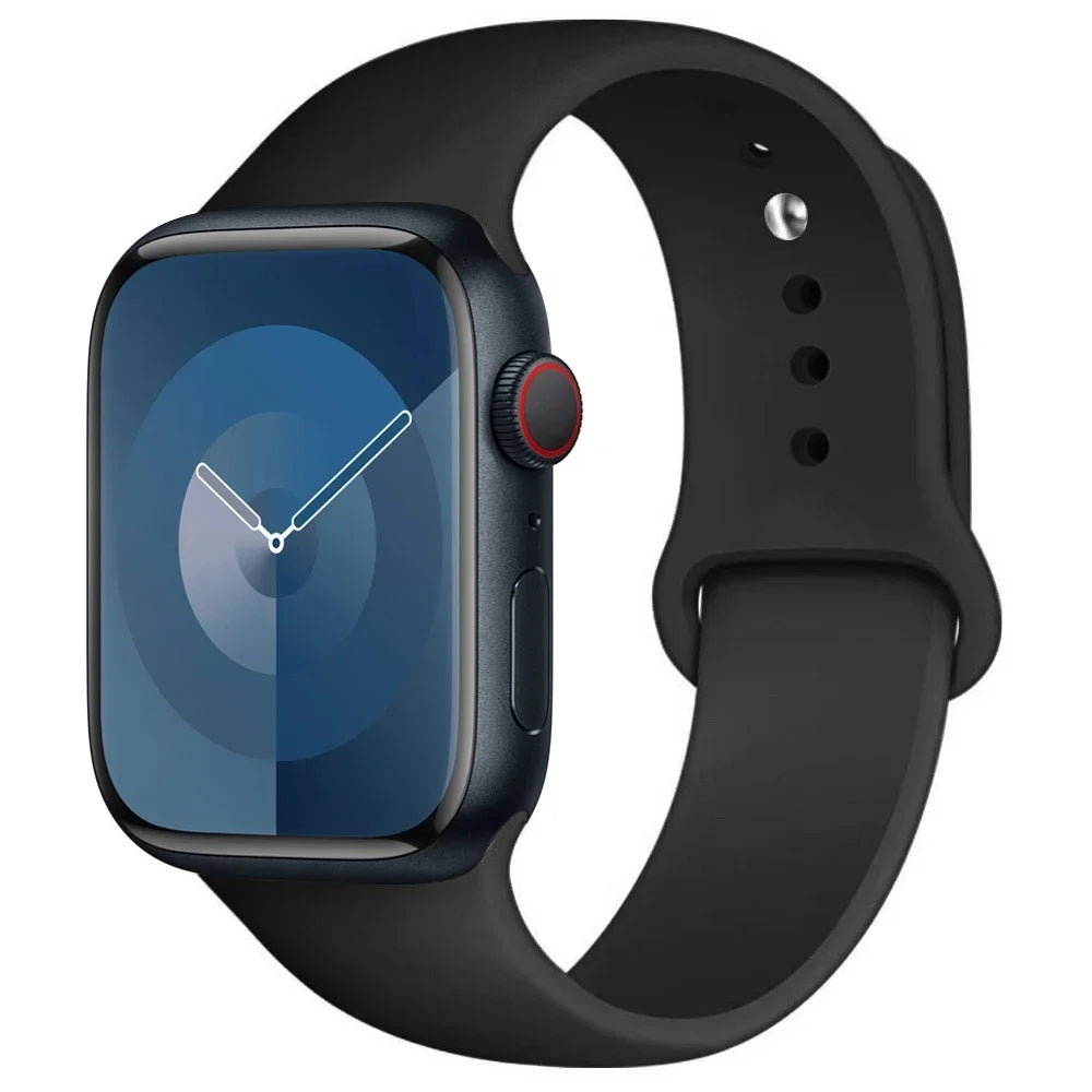 Apple Watch Silicone Sport Band – All Sizes Compatible (38–49mm)