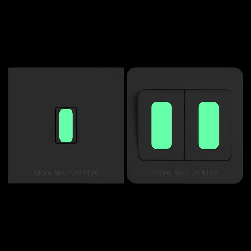 "Glow-in-the-Dark Switch Label Stickers: Luminous Night Decor & DIY Indicating Strips"