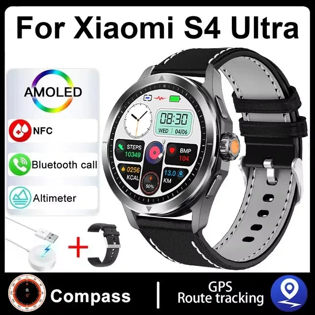⌚ Xiaomi S4 Ultra Smart Watch – AMOLED Display, GPS, NFC, Bluetooth Calling & Fitness Tracker
