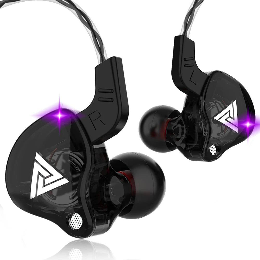 QKZ AK6 HiFi Wired Earphones – Bass Stereo, Noise Reduction, In-Ear with Mic