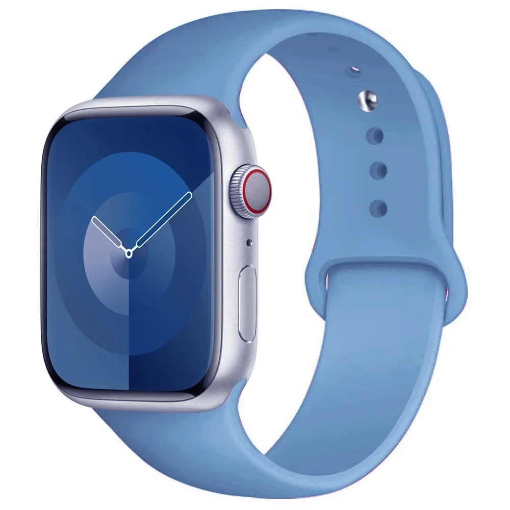 Apple Watch Silicone Sport Band – All Sizes Compatible (38–49mm)