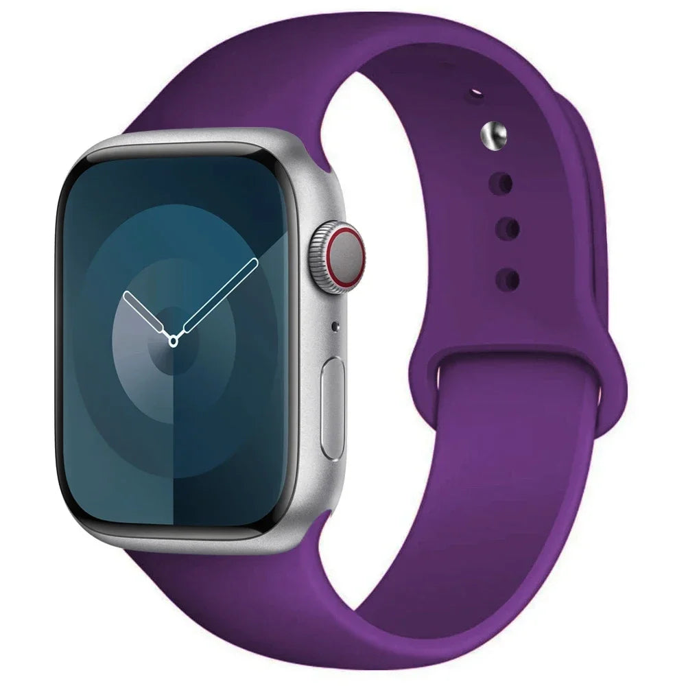 Apple Watch Silicone Sport Band – All Sizes Compatible (38–49mm)