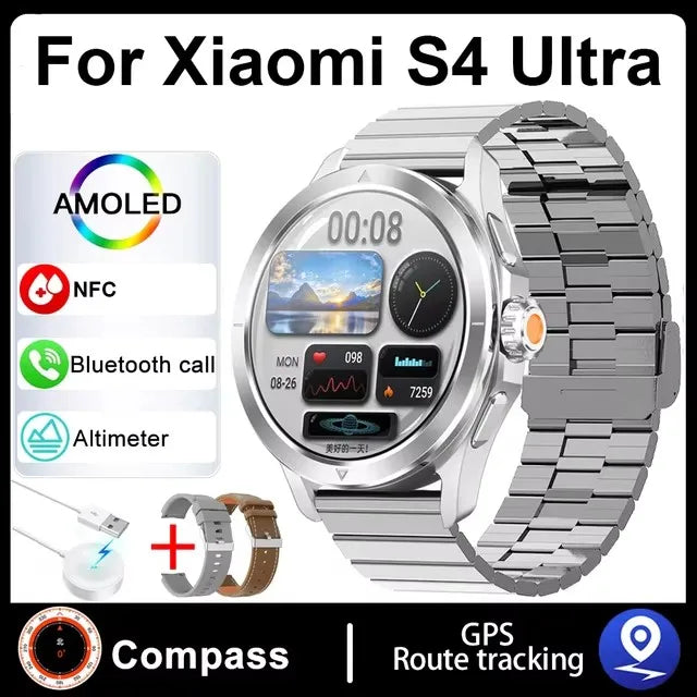 ⌚ Xiaomi S4 Ultra Smart Watch – AMOLED Display, GPS, NFC, Bluetooth Calling & Fitness Tracker