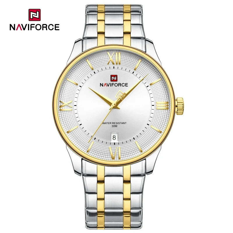 NAVIFORCE NF9272S Luxury Men's Watch: Minimalist Chronograph with Stainless Steel Strap"