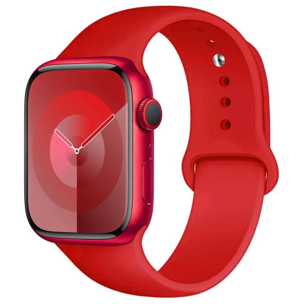 Apple Watch Silicone Sport Band – All Sizes Compatible (38–49mm)