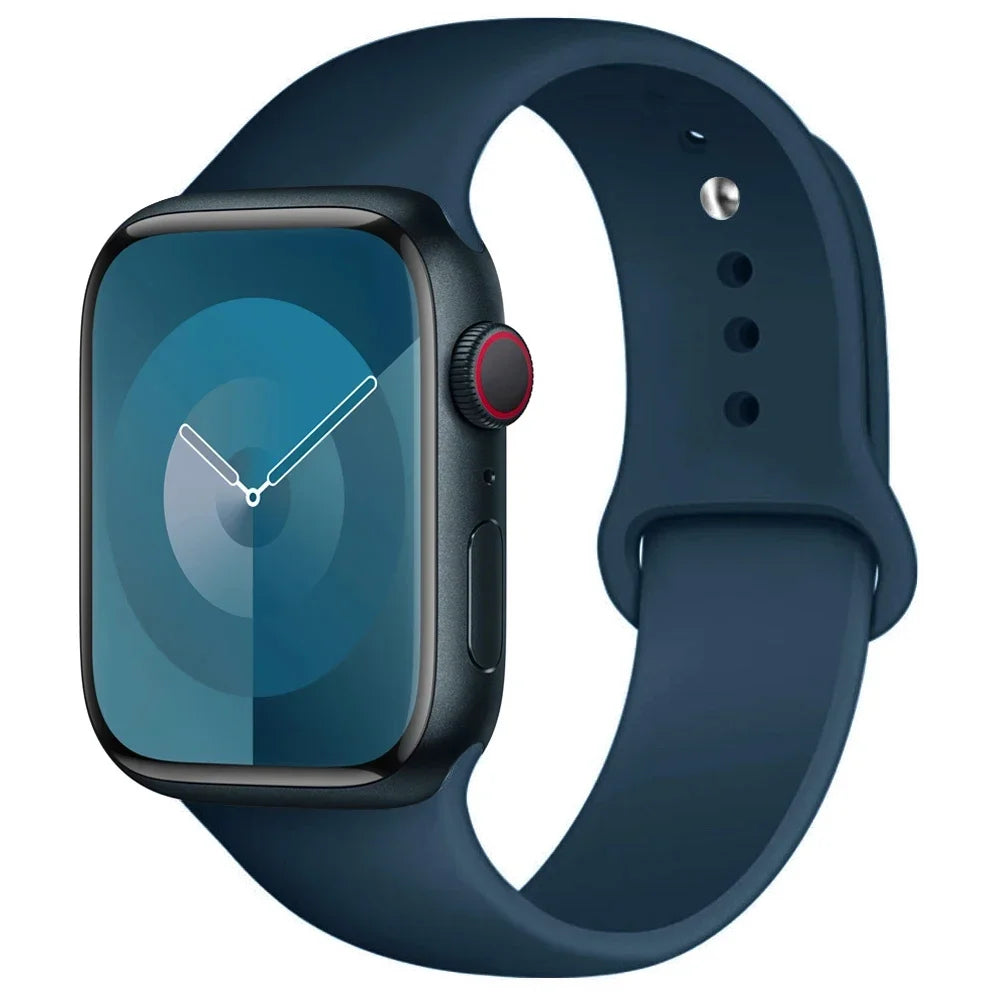 Apple Watch Silicone Sport Band – All Sizes Compatible (38–49mm)