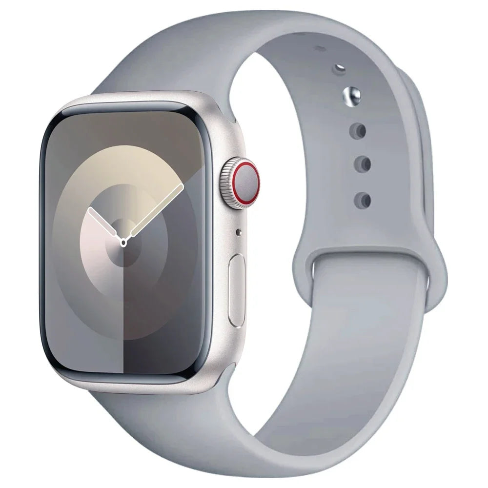 Apple Watch Silicone Sport Band – All Sizes Compatible (38–49mm)