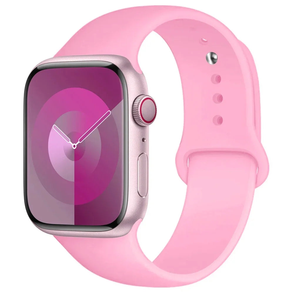 Apple Watch Silicone Sport Band – All Sizes Compatible (38–49mm)
