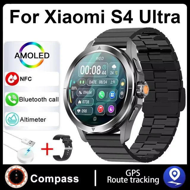 ⌚ Xiaomi S4 Ultra Smart Watch – AMOLED Display, GPS, NFC, Bluetooth Calling & Fitness Tracker
