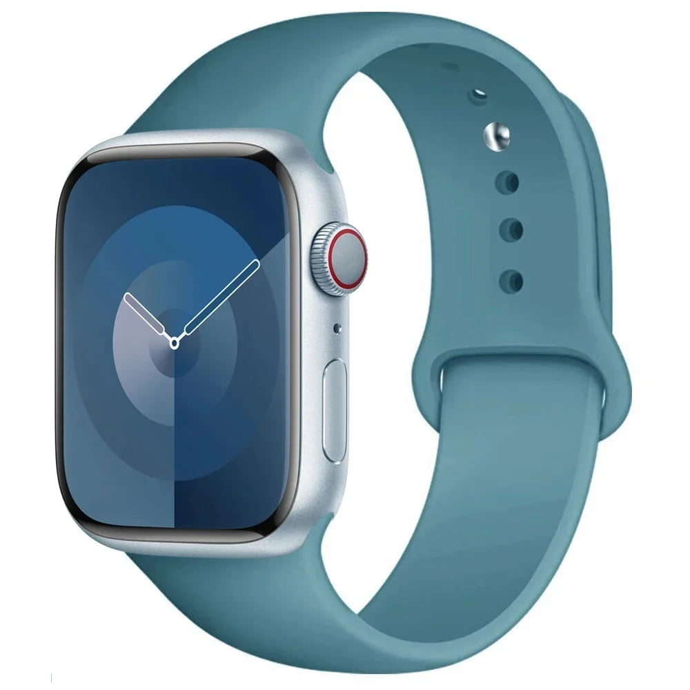 Apple Watch Silicone Sport Band – All Sizes Compatible (38–49mm)
