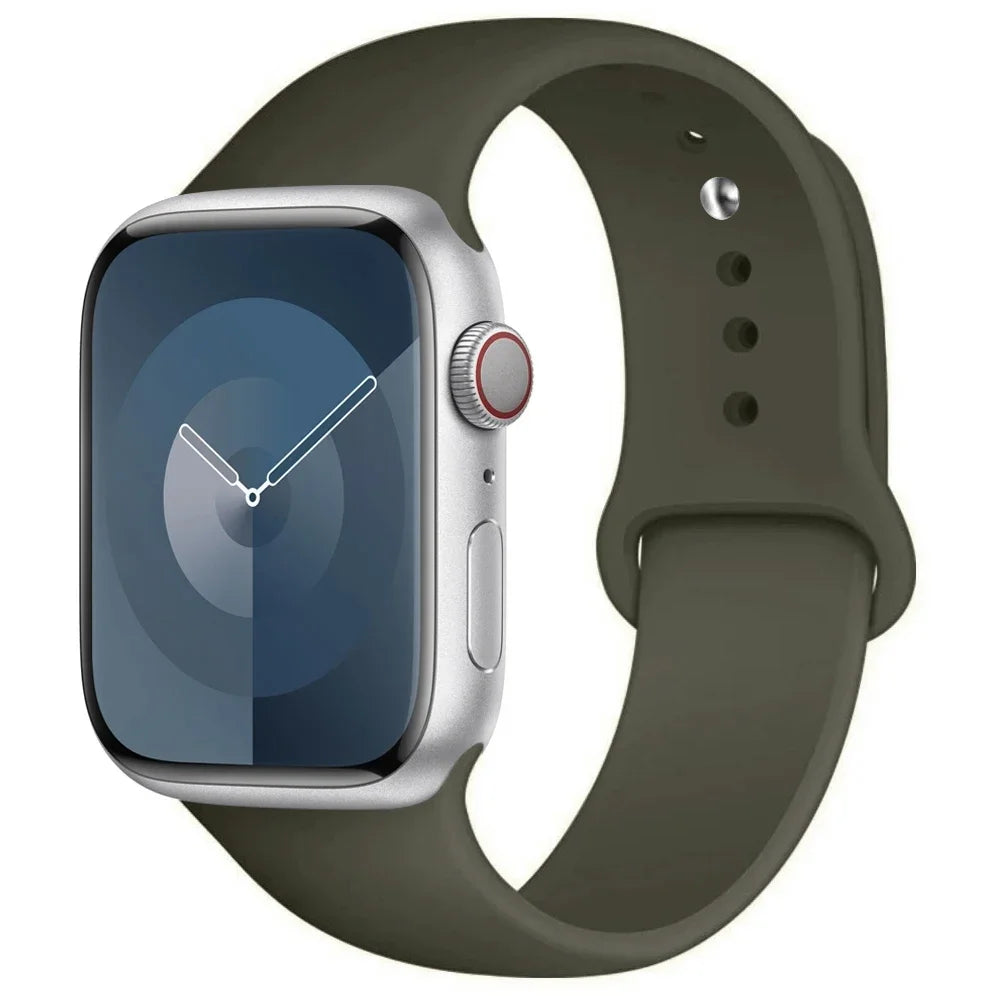 Apple Watch Silicone Sport Band – All Sizes Compatible (38–49mm)