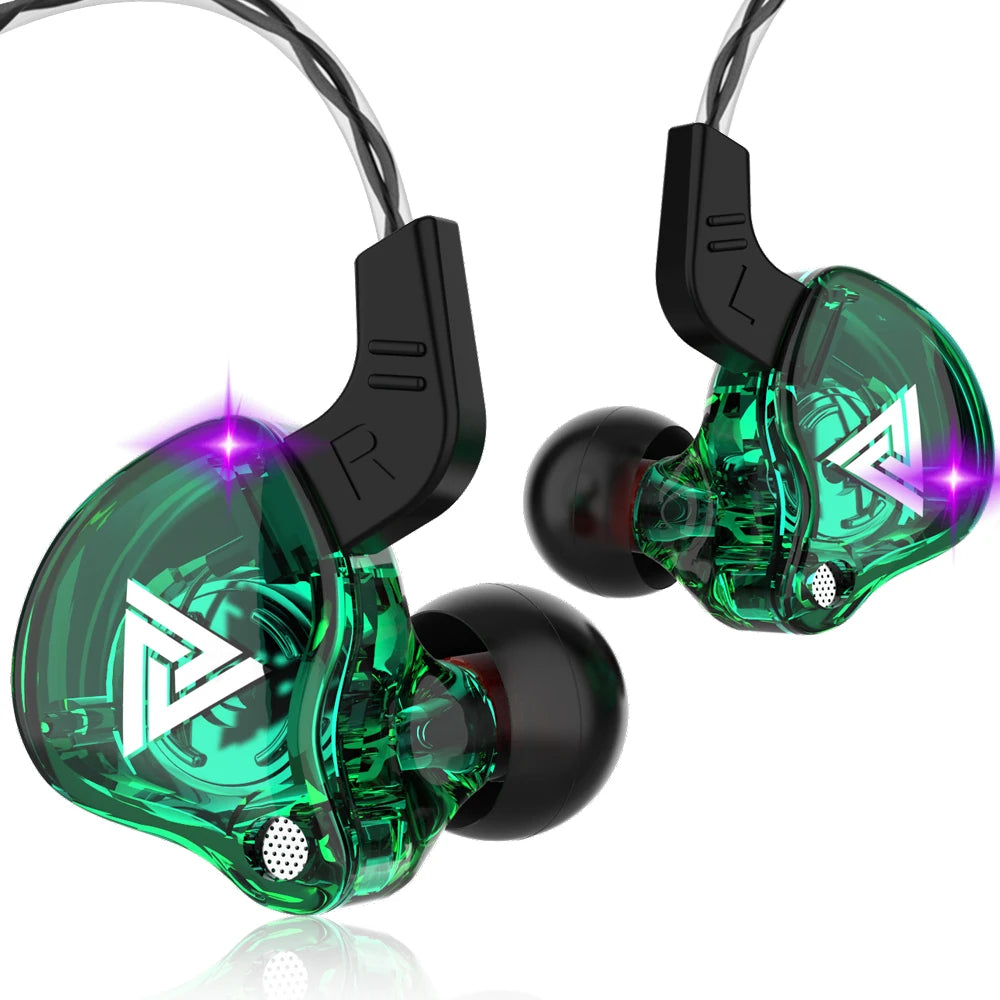 QKZ AK6 HiFi Wired Earphones – Bass Stereo, Noise Reduction, In-Ear with Mic