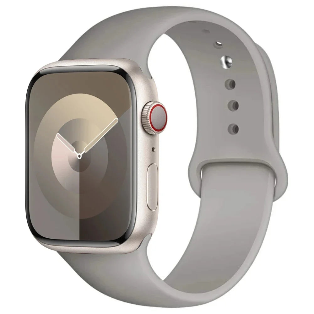 Apple Watch Silicone Sport Band – All Sizes Compatible (38–49mm)
